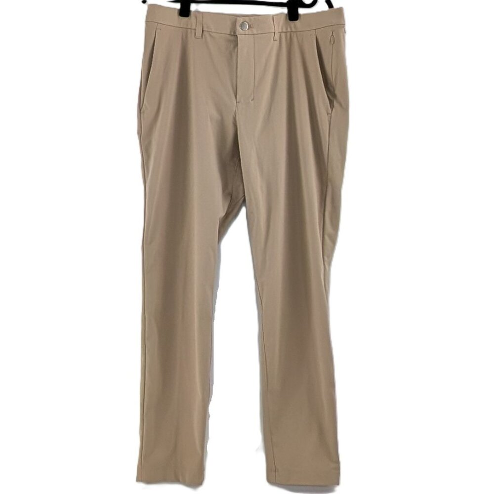Lululemon ABC Classic-Fit Trouser Warpstreme Mens Size 34 Tan